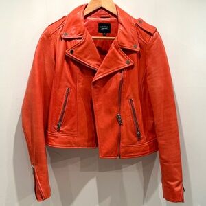 Lamarque Womens Leather Jacket Donna in grenadine, size M